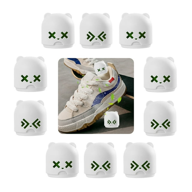 Dvkptbk Désodorisant pour Chaussures 1 Pack 10 Pcs Désodorisant Absorbeur d'Odeurs Désodorisant pour Chaussures de Gym Sacs Chaussures de Soccer Placards Animaux Réutilisables