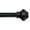 Black, variant on Lumino 1" Black Somerset Knob Adjustable Single Curtain Rod Set, 42"-120"
