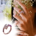 thumbnail image 3 of 1 chapado en oro rosa de dos tonos dedo anillo tamaño anillos adecuado para la mayoría de las mujeres exquisito día de San Valentín anillos de cumpleaños anillo, 3 of 8
