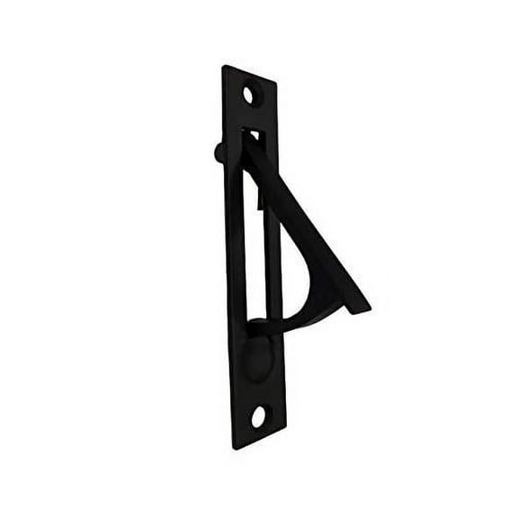 QCAA Solid Brass Edge Pull, 4", Matte Black, 1 Pack, Made in Taiwan