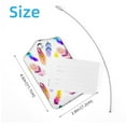 thumbnail image 4 of Square 2Pack PU Leather Bohemia Boho Feather Hippie Cruise Luggage Tag with Privacy Cover and Stainless Steel Ring - Suitable for Travel Handbags Backpacks Luggage Tags, 4 of 6