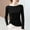 Black, variant on Msgweeeg Womens Long Sleeve Shirts Womens Fall Crew Neck Women’s Clothes Pleated Regular Fit Women's Blouses for Daily Layering and Comfort