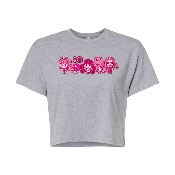 Mattel - 80Th Lineup Pink  - Juniors Cropped Graphic T-Shirt