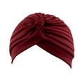 thumbnail image 3 of PMVFHDE Women's Solid Color Stretchy Comfortable Basic Cap Pull On Headwrap Knit Hat RD2, 3 of 3