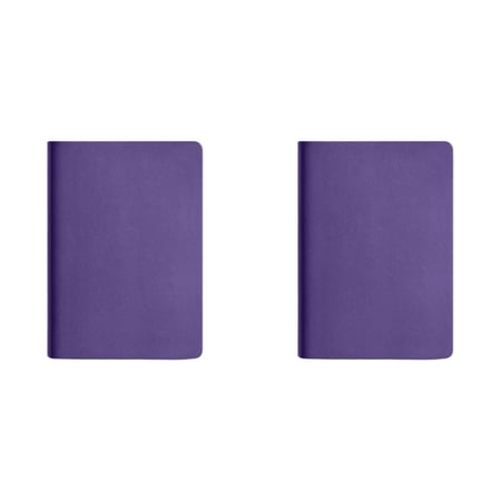 Ecohintz A7 Leather Pocket Notebook (100 Pages) - 2Pc Softcover Sewed with Pen Loop - Ultra-Portable for Students & Professionals - for Journaling & On-The-Go Notes Portable Pen Loop Journal