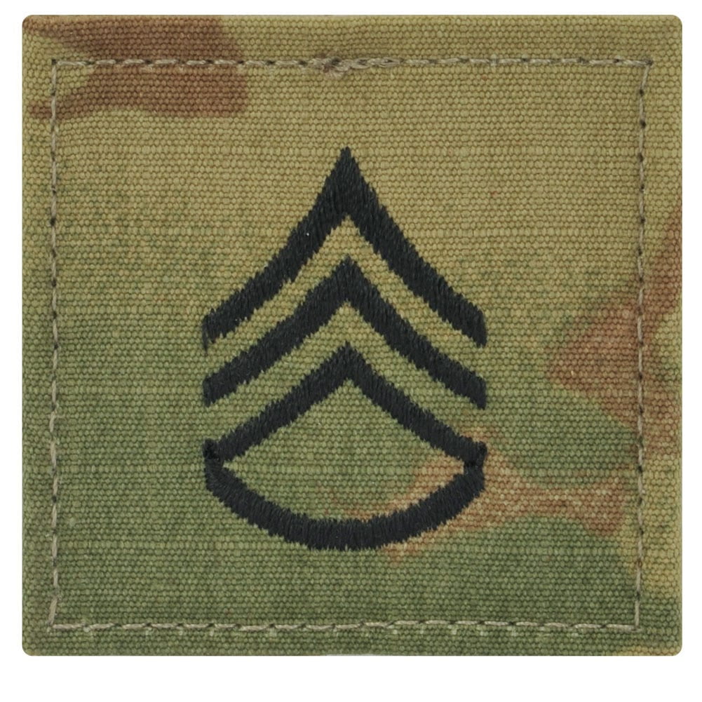 Army Staff Sergeant Rank OCP/Scorpion With Hook And Loop