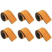 Uxcell 25cm Stretchy Belt Holders Pole Sleeve Cover Fishing Rod Strap, Orange 6 Pack
