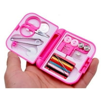 FELTECHELECTR 1Pcs Rectangular Plastic Cotton Metal Sewing Kit for Travel and Emergency Fixes Home Essentials