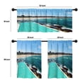 thumbnail image 4 of LALILO Kitchen Curtains and Valances Set of 3 36" Beach Pool Window Treatment Tiers for Window Decor, 4 of 5