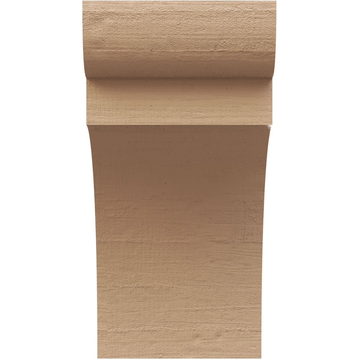 6"W x 6"D x 12"H Wide Yorktown Rough Cedar Woodgrain TimberThane Corbel, Primed Tan