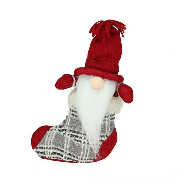 Northlight Tristan Gnome in Christmas Stocking Figure - 10" - Red