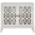thumbnail image 5 of 40" Kitchen Accent Buffet Sideboard, Wood Storage Cabinet with Glass Doors and Adjustable Shelf, Decorative Console Table, for Entryway, Hallway, Dining Room, Living Room, Cream White, 5 of 7