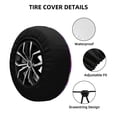 thumbnail image 2 of Rateoe Peace Love and Dove Flower Power Pattern Tire Cover Wheel Protectors Weatherproof Wheel Covers Universal Fit for Trailer Rv SUV Truck Camper Travel Trailers Accessories-14 inch, 2 of 6