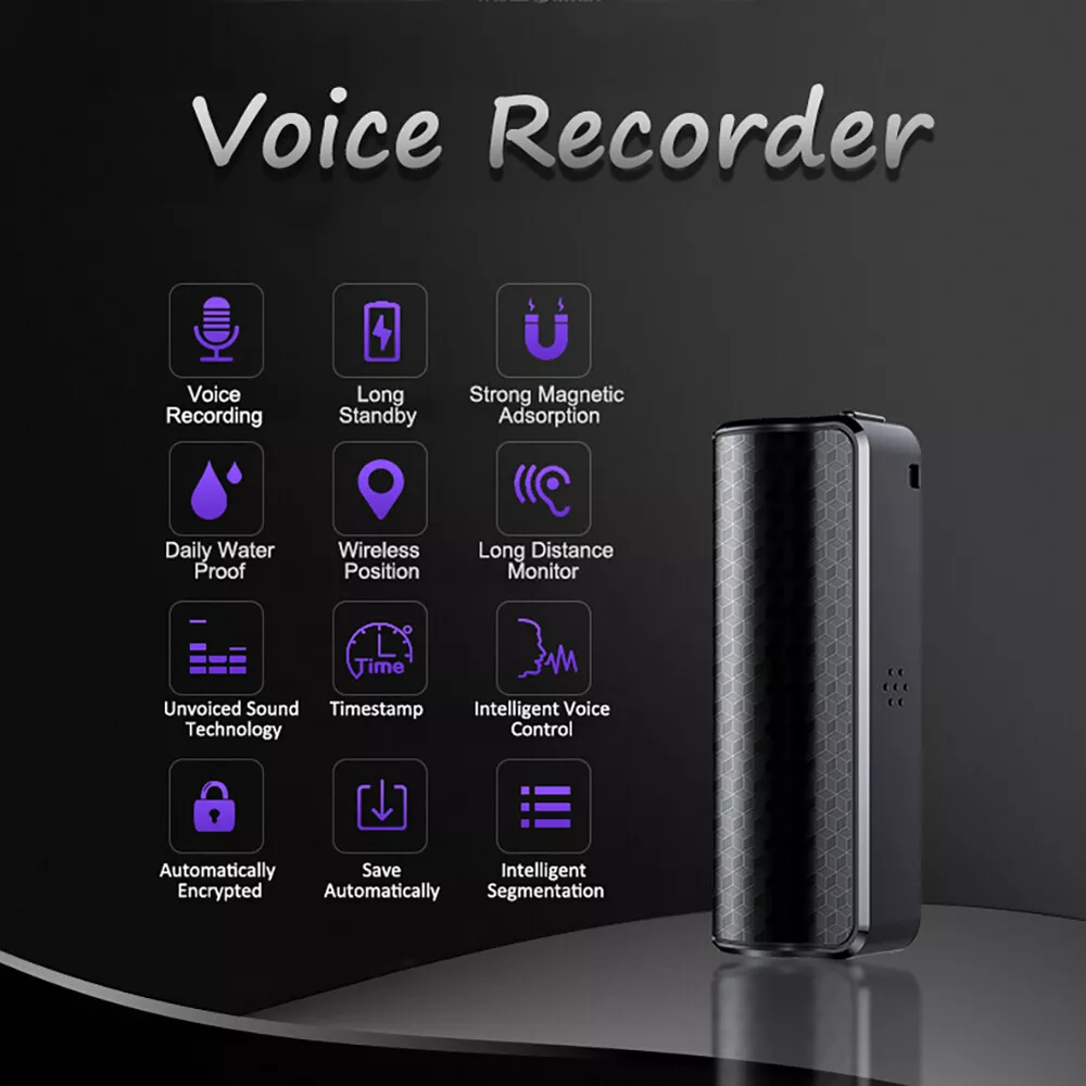 MP3 Spy Magnetic Recording Device Voice Activated Mini Audio Recorder Q70 US