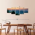 thumbnail image 3 of Elephant Stock Blue Ridge Wall Art - Horizontal Multi Panel Canvas - Living Room Wall Decor - Nature Multi Panel - Teal And Black Decor - 80" x 36", 3 of 7