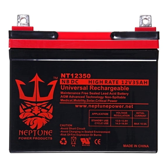 A-Bec Scoota Plus U1 12V 35Ah SLA Replacement Wheelchair Battery by Neptune