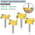 6mm Shank Flush Trim Router Bit for Carpentry, Straight Edge Slotting