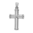 thumbnail image 4 of FB Jewels Sterling Silver Rhodium-plated Hollow Reversible Cross Pendant, 4 of 4