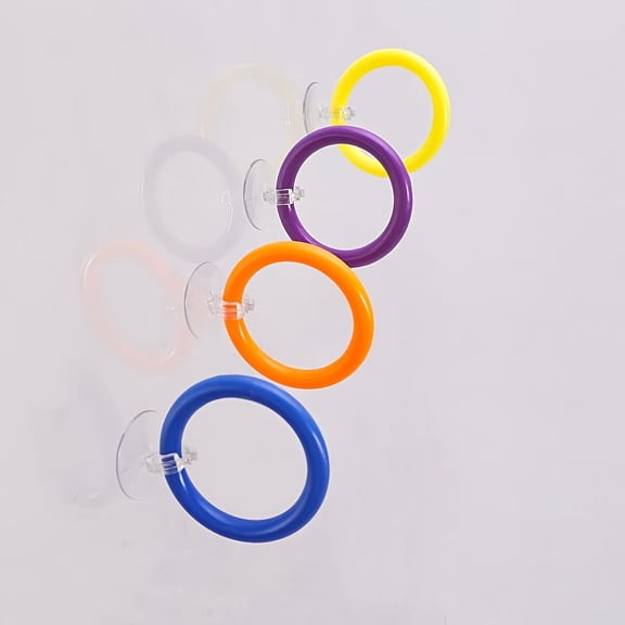 2 Sets (8PCS) Betta Fish Training Rings, Colorful Exercise Hoops with Suction Cups for Aquarium Fish Tank Accessories