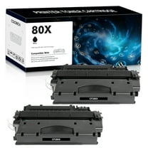 80X Toner Cartridge CF280X 2 Pack Compatible CF280XD Replacement for HP 80X CF280X 80A CF280A Toner Cartridge for HP Pro 400 M401A M401D M401N M401DNE MFP M425DN Printer Black
