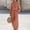 Orange, variant on NMMUED 2 Piece Outfits for Women Casual Lounge Sets Long Sleeve Button Down Shirts and Wide Leg Pants Sets Tracksuit Matching Sets Women Clothing Black L