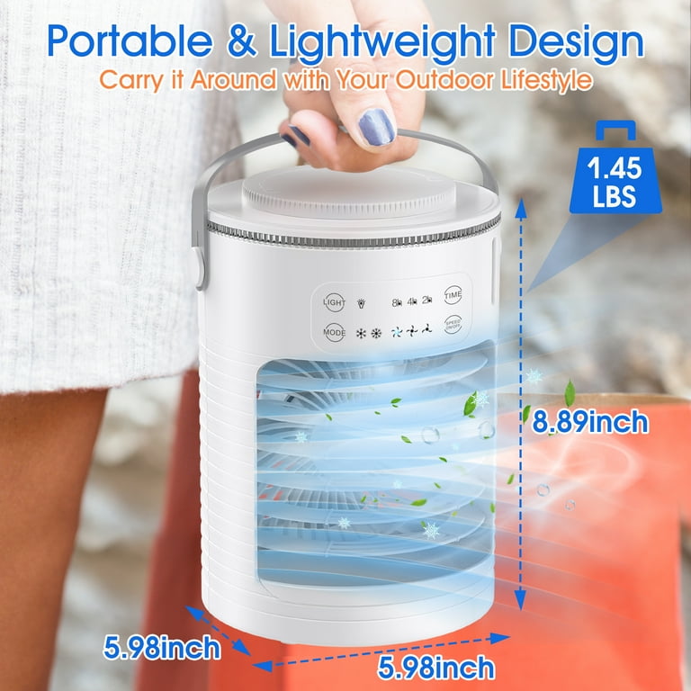 Rechargeable water cooled air conditioner outlet