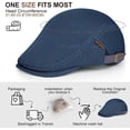 thumbnail image 6 of Men's Mesh Flat Cap,Breathable Mesh Summer Hat,Adjustable Beret Ivy Caps Newsboy Hat for Cabbie Driving Fishing, 6 of 8
