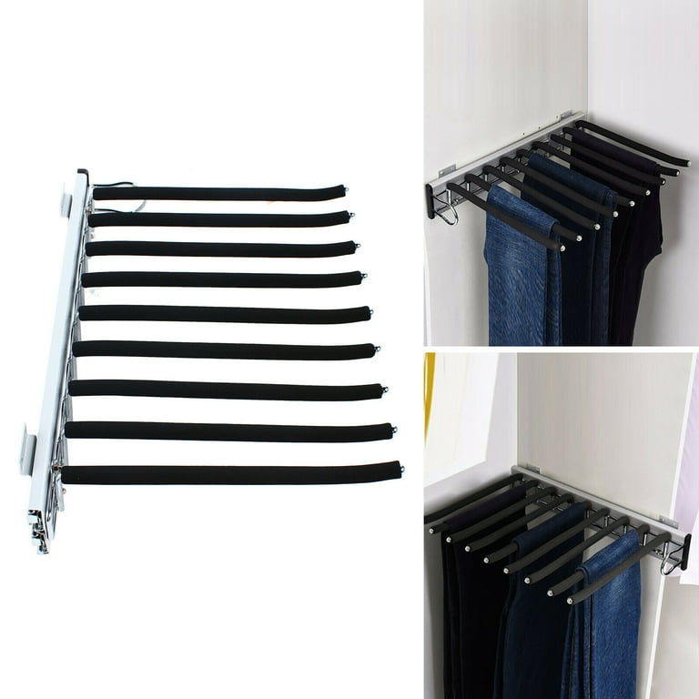 Closet Pull Out 9 Arms Pants Trouser Rack Pants Clothes Hanger