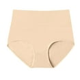 thumbnail image 2 of Bigersell Boy Shorts Underwear for Women Clearance Womens Underwear Boyshorts Period Panty Style P-937 Spandex Shaping Panties High Waisted Thong Underwear Briefs High Waist Women's Panties Beige M, 2 of 6