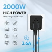 Universal International Travel Adapter Converter with USB Type C, Plug Adapter for European, USA, EU, UK, AUS, East Asia, Middle East, China, Japan, Korea, 150+ Countries, 110V and 220V