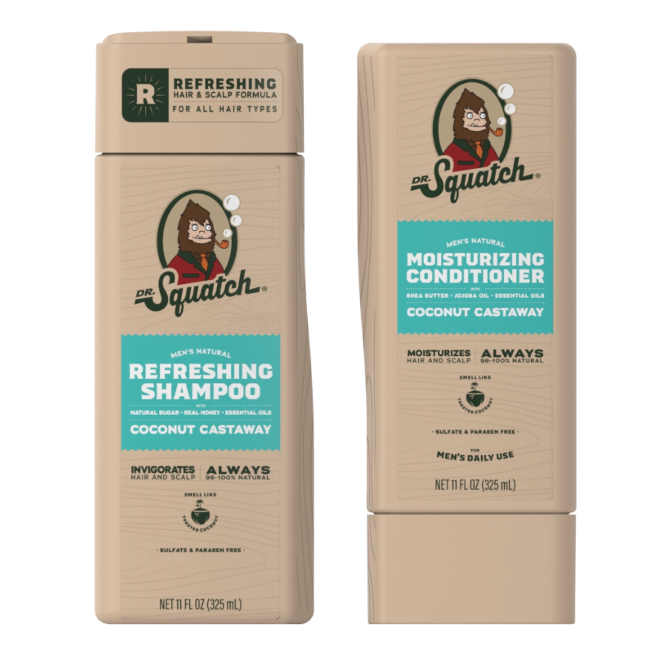 Dr. Squatch Coconut Castaway Natural Hair Shampoo for Men