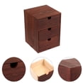 thumbnail image 2 of 1 caja de almacenamiento de escritorio vintage con cajones de madera (cuatro capas), 2 of 7