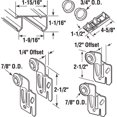 thumbnail image 2 of Prime-Line Galvanized Silver Steel By-Pass Door Hardware Set 1 pk, 2 of 2