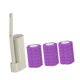 thumbnail image 3 of Juego de cepillo y soporte para inodoro, kit de limpieza para inodoro de pared con 18 recambios Sabor a lavanda, 3 of 9