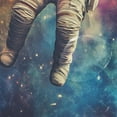 thumbnail image 4 of Yayeee Shower Curtain with Hooks 72"x72" Waterproof Fabric Bathroom Hanging Decor, Astronaut in Space Pattern, 4 of 5