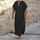 thumbnail image 4 of Deep V-neck Men Robe Short Loose Robe Traditional Clothing Zekai VCNMR, 4 of 4