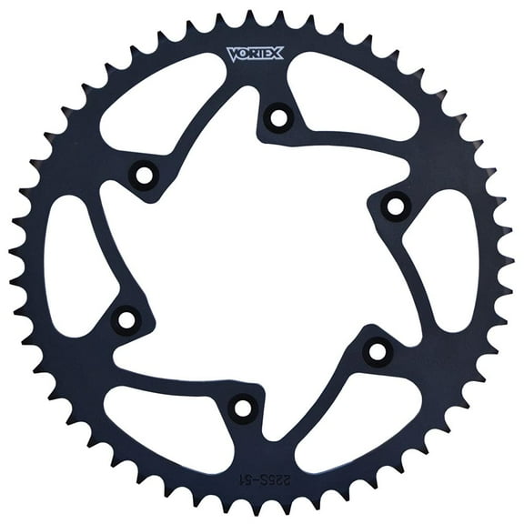 Vortex 225S-48 520 Steel Rear Sprocket - Black - 48 Tooth