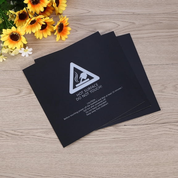 Luxshiny 3 Pcs 3D Printing Build Surface for Spring Steel Flexible Plate Black 8.7 * 8.7 Inch