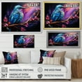 thumbnail image 4 of Designart "Twilight Wonder of Blue Hummingbird amid Florals" Animals Framed Wall Art Decor - Modern Farmhouse Blue Hummingbird Living Room Framed Canvas Art, 4 of 6