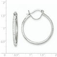 thumbnail image 2 of 925 Sterling Silver White Preciosa Crystals Hoop Earrings, 2 of 6