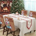 thumbnail image 4 of Merry Christmas Santa Claus Chair Covers Set of 6 Xmas Gift Winter Snowflake Brown Chair Back Covers Stretch Removable Washable Slipcovers Protector for Dining Room Kitchen Party Decor, 4 of 5