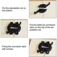 thumbnail image 3 of Table Top Connector, Plastic Dining Table Locks Training Table Connector Latch Desk Combination Fasteners(black)4pcs), 3 of 3