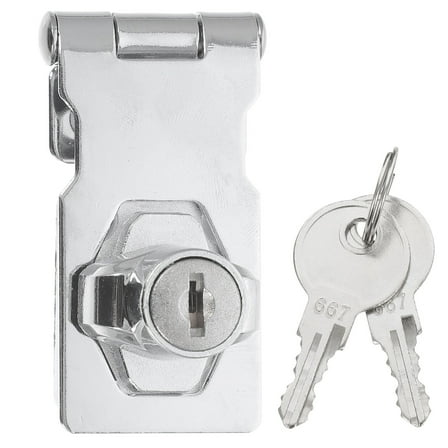Hemoton  Glass Door Latch Anti-Theft Security Lock Locks Pantry Silver