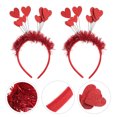 thumbnail image 1 of unbranded 2Ud Diademas Rojas Para San Valentín Accesorio Romántico Para Fiestas Y Bodas, 1 of 6