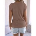 thumbnail image 5 of Women Round Neck Sweater Vest Sleeveless Summer Casual Shirts Knit Tank Top Brown M, 5 of 9