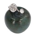 thumbnail image 3 of Figura de manzana pisapapeles de piedra, estatua de manzana para bodas, cumpleaños, Navidad, decoración del hogar, hierba, ágata., 3 of 14