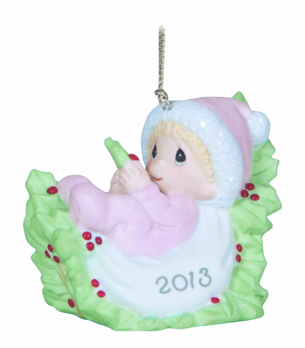 Dated 2013 Baby Girl First Christmas Ornament, Baby girl's first
