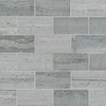 Bedrosians Ferrara Rectangle Honed Marble Tile 3 x 6, Argento (4.96 sq. ft./Case)