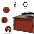 thumbnail image 5 of Pakunoda 13' X 6.5' Gazebo Universal Replacement Privacy 4-Panel Curtains, Waterproof Outdoor Curtains Terrared Sidewall with Zipper for Patio Garden Backyard 12' X 14' Gazebo, Curtain Only, 5 of 8