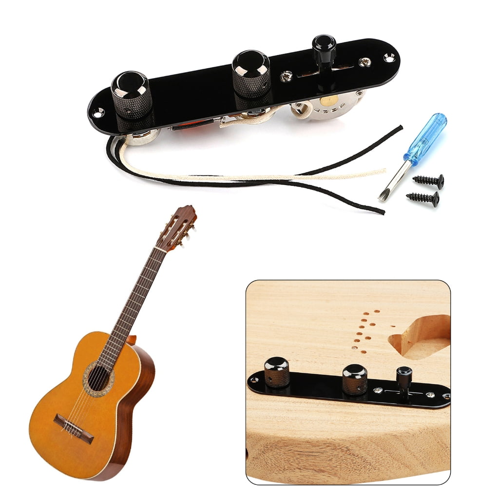 3 Way Guitar Control Plate Assembly Wire Loaded Prewired Guitar Switches Control Plate Musical Instrument Accessories